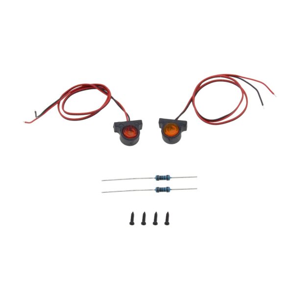 Slingrelygter, korte. Gul/R�d. S�t med 2 stk.