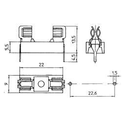 Sikringsholder 5x20 til glassikringer