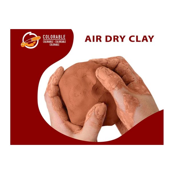 Deco luftt�rret ler 500g, farve: terracotta