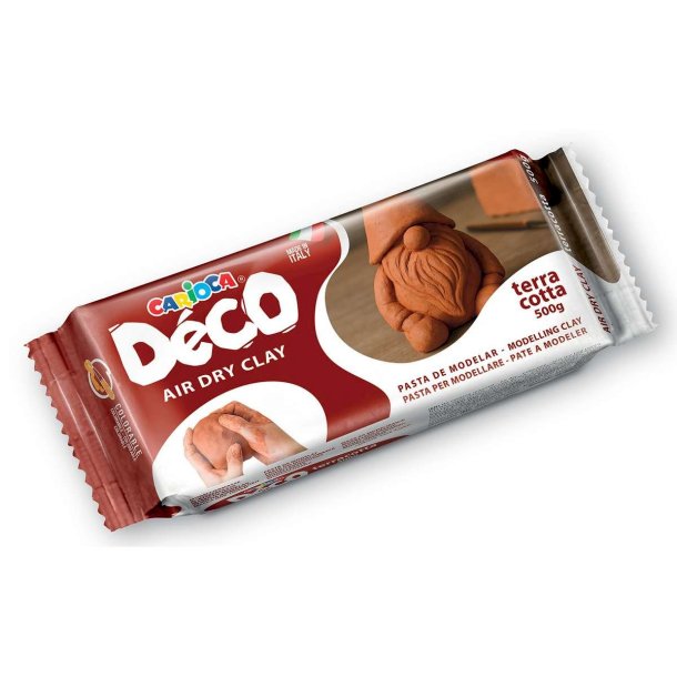 Deco luftt�rret ler 500g, farve: terracotta