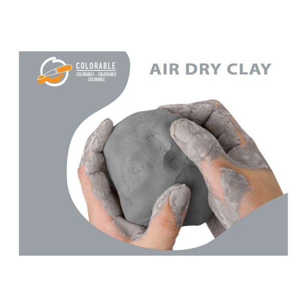 Deco luftt�rret ler 500g, farve: beton