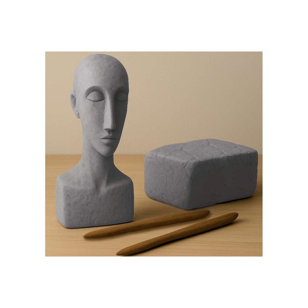 Deco luftt�rret ler 500g, farve: beton