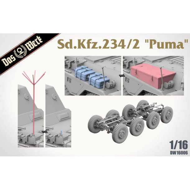 Sd.Kfz. 234/2 Puma, skala 1/16