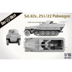 Sd.Kfz. 251/22 Ausf.D Pakwagen, skala 1/16