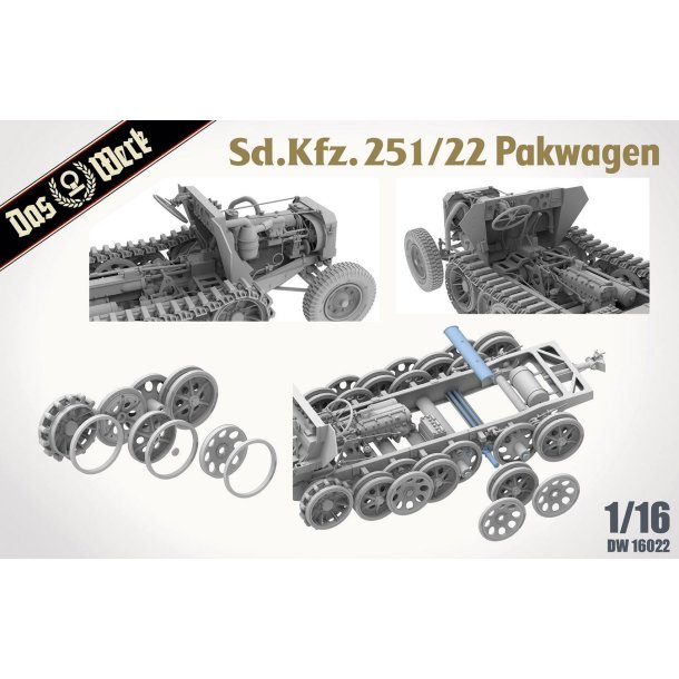 Sd.Kfz. 251/22 Ausf.D Pakwagen, skala 1/16