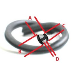 Vinduesgummiliste H-profil, 1 meter