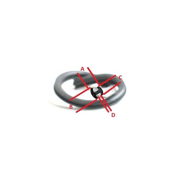 Vinduesgummiliste H-profil, 1 meter