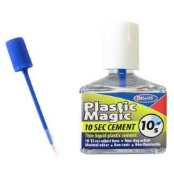 Plastic Magic 10 sekunders lim - st med pensler