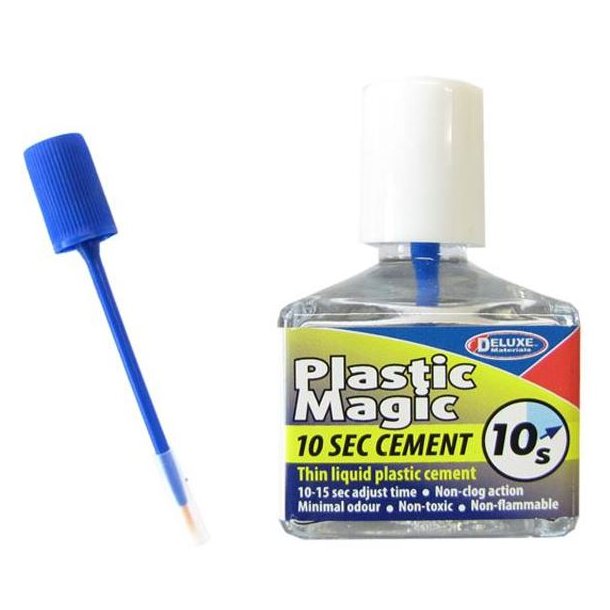 Plastic Magic 10 sekunders lim - st med pensler