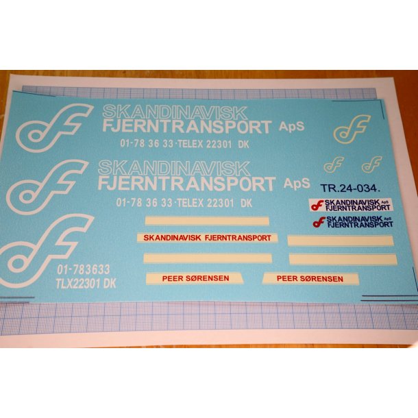 Skandinavisk Fjerntransport - decals, skala 1/24