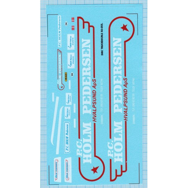 P.C. Holm Pedersen Hvalpsund - decals, skala 1/50