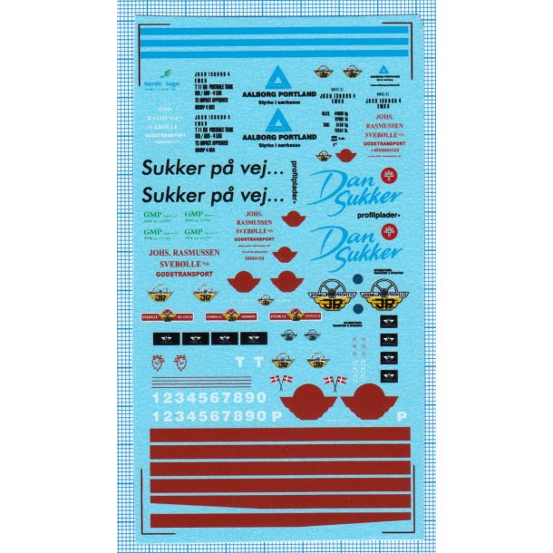 Dansukker - decals, skala 1/50