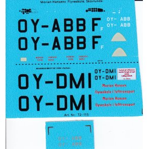 Messerschmitt Bf 108 B (Morian Hansen) - decals, skala 1/72