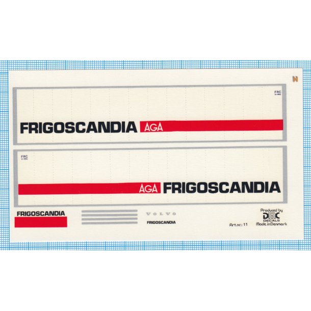 FRIGOSCANDIA - decals, skala 1/87