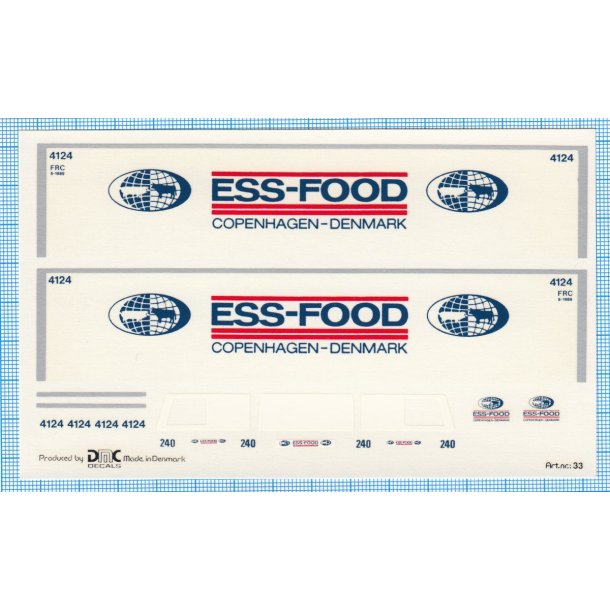 ESS-FOOD - decals, skala 1/87