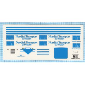 Nordisk Transport - decals, skala 1/87