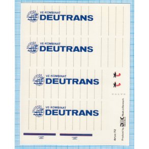 DEUTRANS - decals, skala 1/87