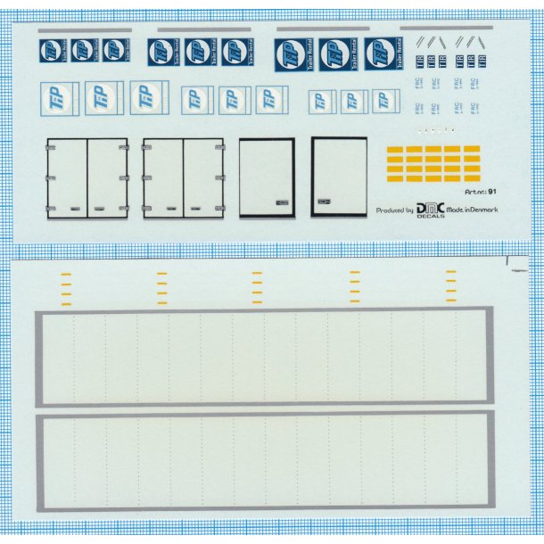 General Truck and Trailer - decals, skala 1/87