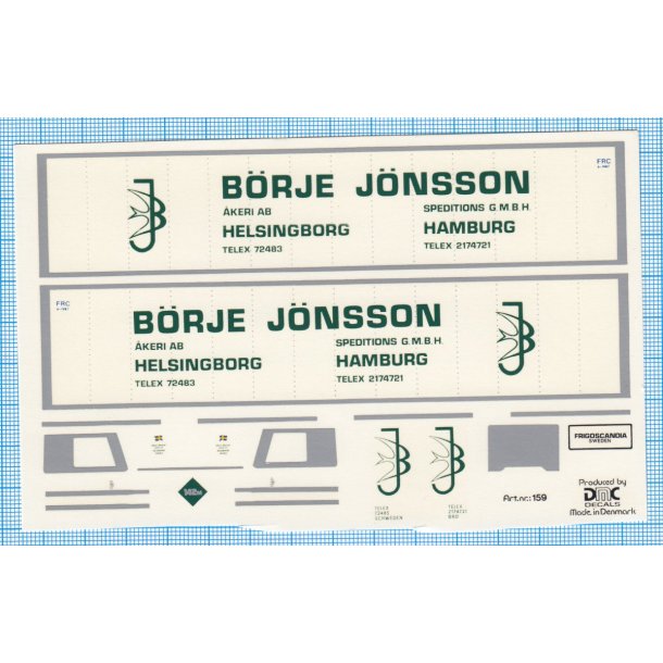 BRJE JNSSON KERI AB - decals, skala 1/87