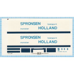 SPRONSEN HOLLAND - decals, skala 1/87