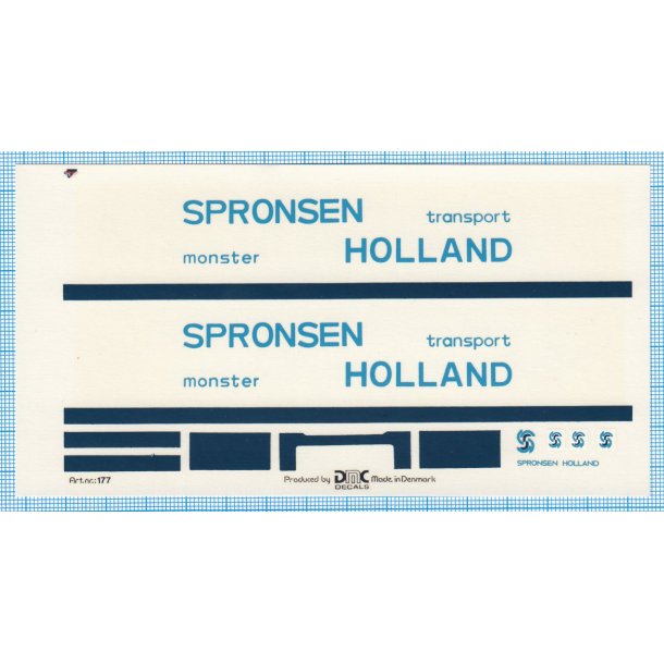 SPRONSEN HOLLAND - decals, skala 1/87