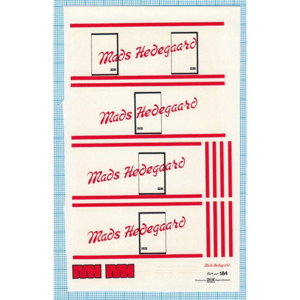 Mads Hedegaard - decals, skala 1/87