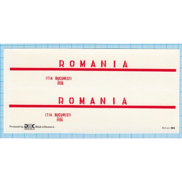 ROMANIA - decals, skala 1/87