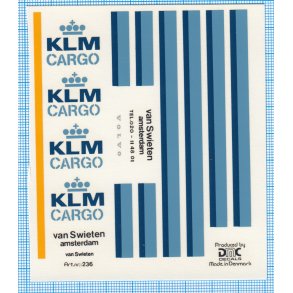 KLM CARGO - decals, skala 1/87