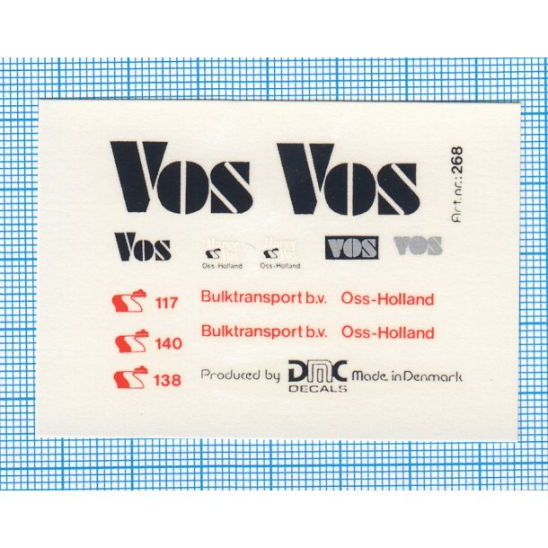 Vos - decals, skala 1/87