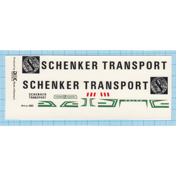 SCHENKER TRANSPORT - decals, skala 1/87