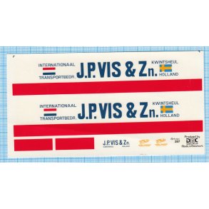 J.P. VIS & Zn. - decals, skala 1/87