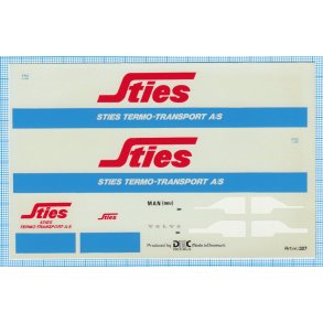 Sties Termo-Transport A/S - decals, skala 1/87