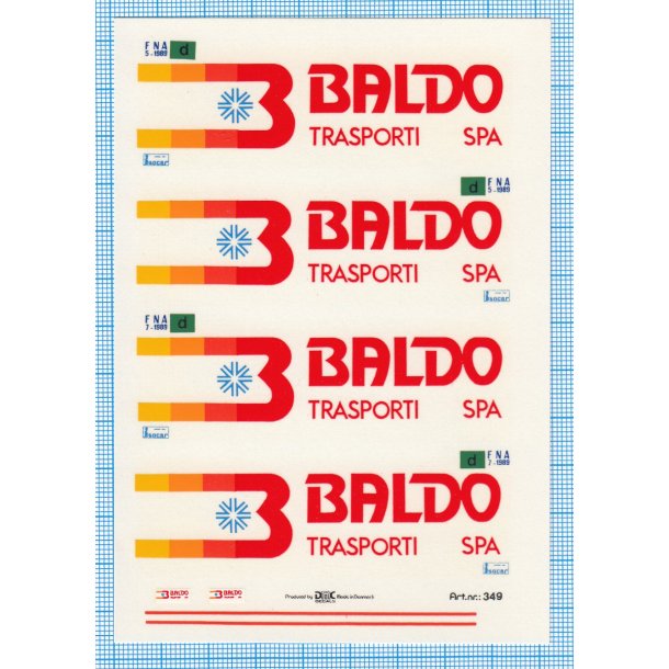 BALDO Trasporti Spa - decals, skala 1/87