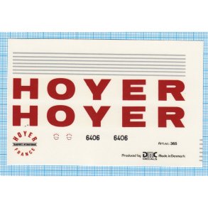 HOYER - decals, skala 1/87