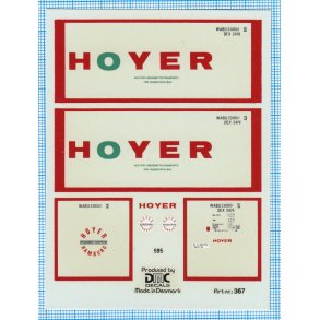 HOYER - decals, skala 1/87