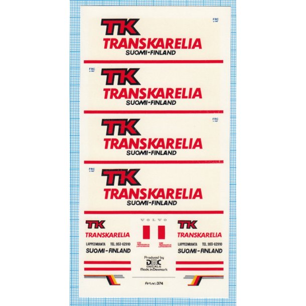 TK TRANSKARELIA - decals, skala 1/87