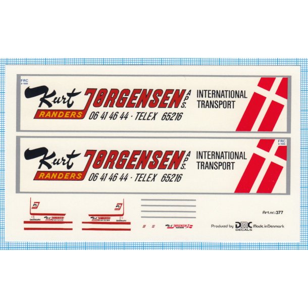 Kurt Jrgensen ApS - decals, skala 1/87