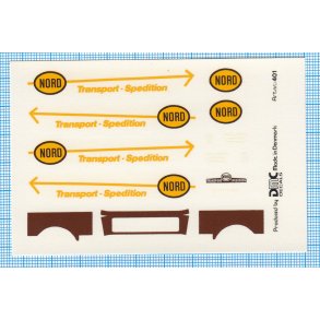 NORD Transport - Spedition - decals, skala 1/87