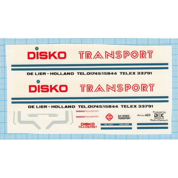 DISKO TRANSPORT - decals, skala 1/87