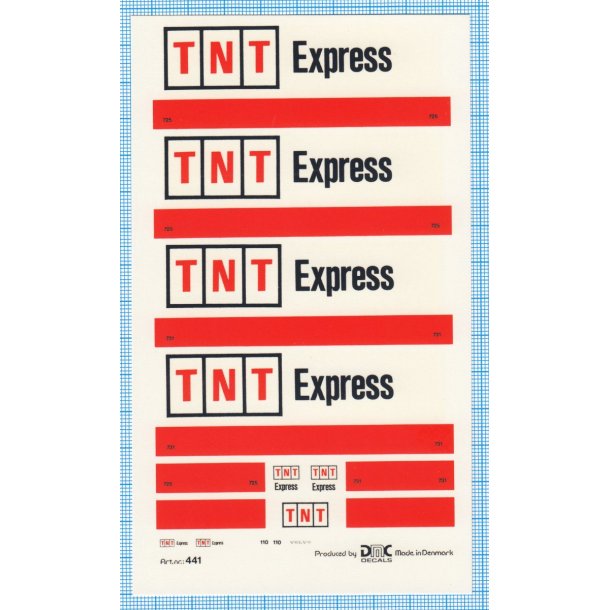TNT Express - decals, skala 1/87