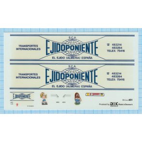 EJIDOPONIENTE - decals, skala 1/87