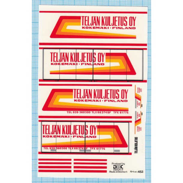 TELJ�N KULJETUS OY - decals, skala 1/87