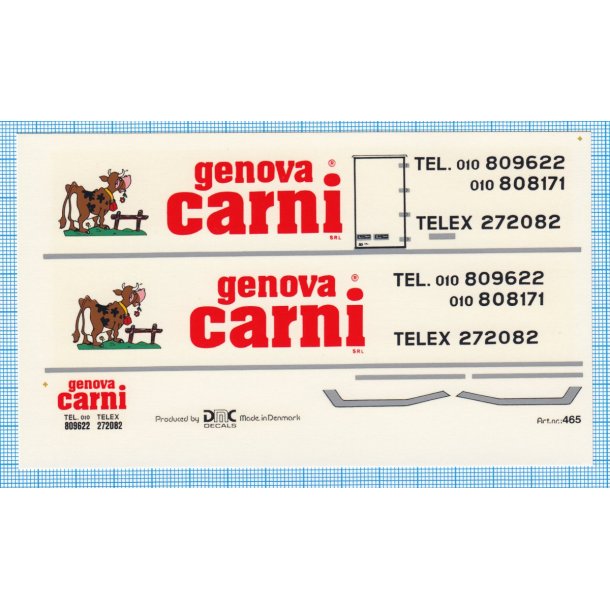 genova carni - decals, skala 1/87