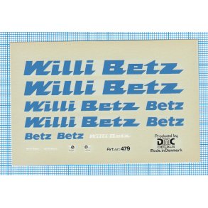 Willi Betz - decals, skala 1/87