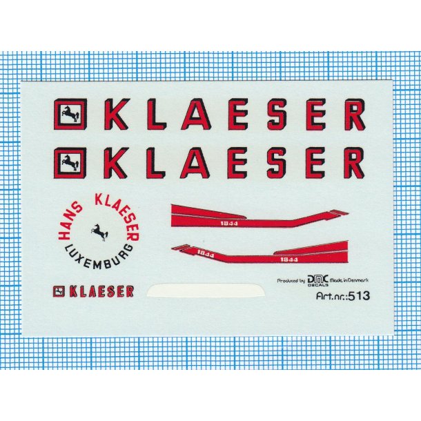 KLAESER - decals, skala 1/87