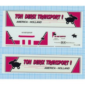 TON DERIX TRANSPORT BV - decals, skala 1/87
