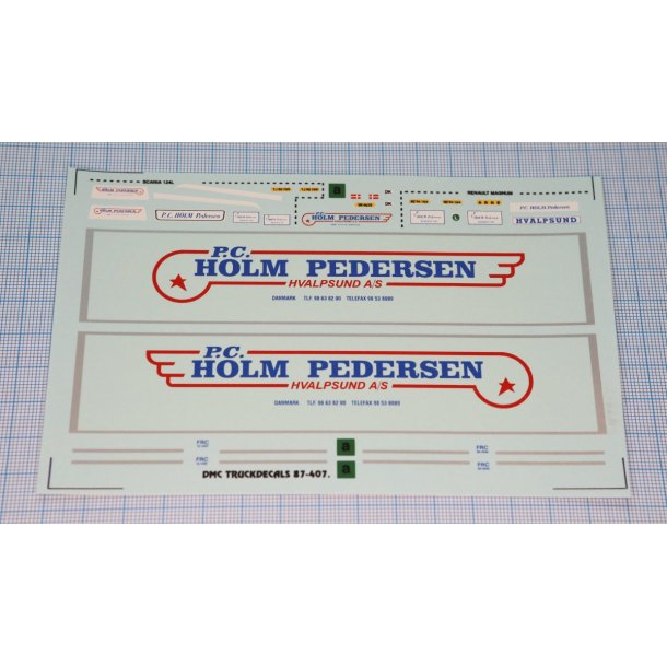 P. C. Holm Pedersen (1) - decals, skala 1/87