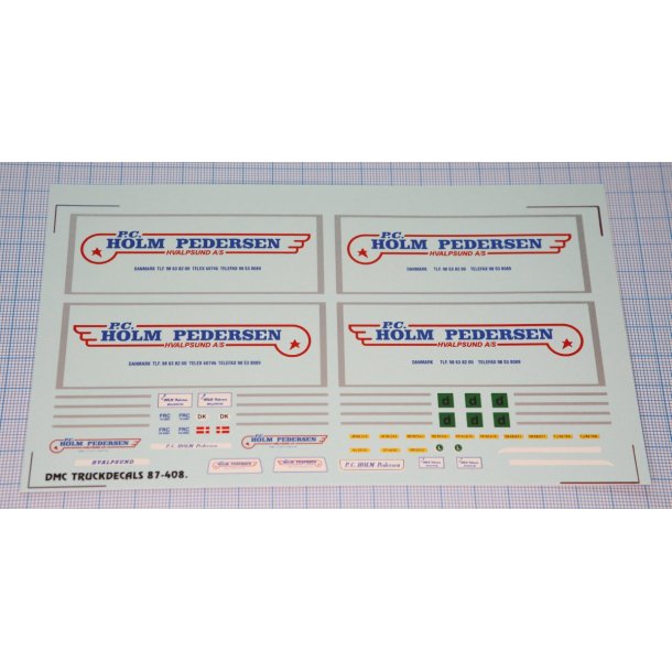 P. C. Holm Pedersen (2) - decals, skala 1/87