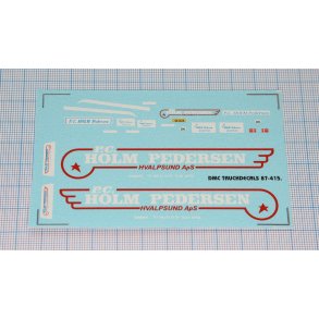 P. C. Holm Pedersen (Presenning) - decals, skala 1/87