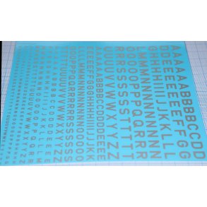 Bogstaver slv, blandede strrelser - decals